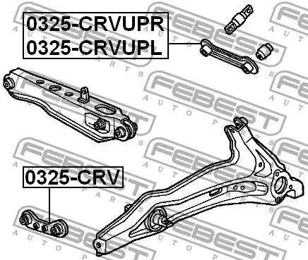 Важіль підвіски (задній/поперечна) Honda CR-V/Civic 95-02, FEBEST (0325CRV) | Зображення 2
