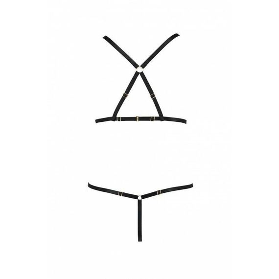 Комплект білизни зі стреп Armanda Set black XXL/XXXL — Passion Exclusive | Зображення 5