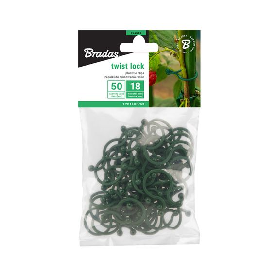 Затискачі Bradas TWIST LOCK діаметром 18 мм 50 шт TYK18GR/50 | Зображення 1