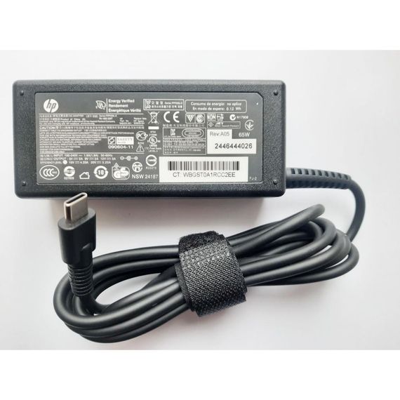 Блок живлення до ноутбуку HP 65W 20V, 3.25A + 15V, 4.33A + 12V, 5A + 9V, 3A + 5V, 3A, раз (PPP009L-E / A40250) | Зображення 1
