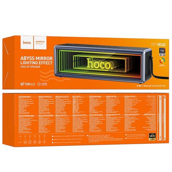Bluetooth Колонка Hoco HC40 Luz sports Black | Зображення 1