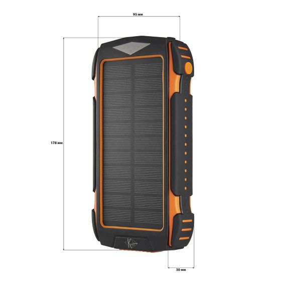 УМБ PowerBank із сонячною панеллю, повербанк КВАНТ WSC27 20000mAh | Зображення 3