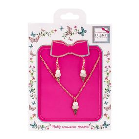 Бижутерия детская 2 в 1 Ice-Cream Fashion T24607 серьги + подвеска