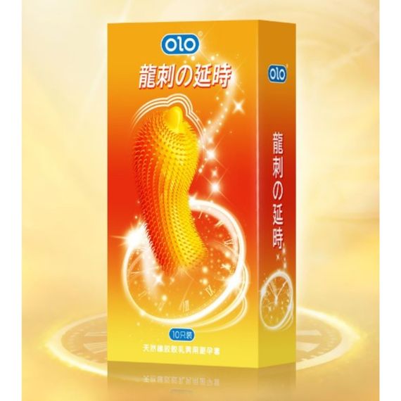 Презервативы ребристые OLO 2080 со стимуляцией точки G и пролонгирующим эффектом (цена за 10 шт.) sexstyle