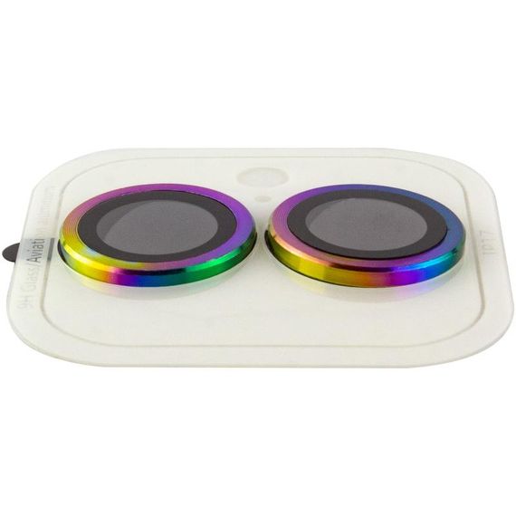 Захисне скло Metal Classic на камеру (у упак.) для Apple iPhone 17 (6.3") Бузковий / Rainbow | Зображення 2