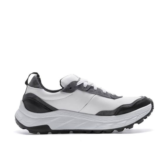 Демісезонні шкіряні кросівки New Balance колір білий/сірий/чорний | Зображення 3