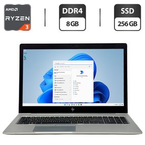 Ноутбук Б-класс HP EliteBook 755 G5 / 15.6" (1920x1080) IPS / AMD Ryzen 3 Pro 2300U (4 ядра по 2.0 - 3.4 GHz) / 8 GB DDR4 / 256 GB SSD / AMD Radeon Vega 6 Graphics / WebCam / Windows 11 Pro б/у