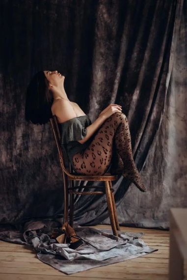 Колготы женские, капроновые, леопардовые колготки Omero Zuri. Italy, размер L | Зображення 2