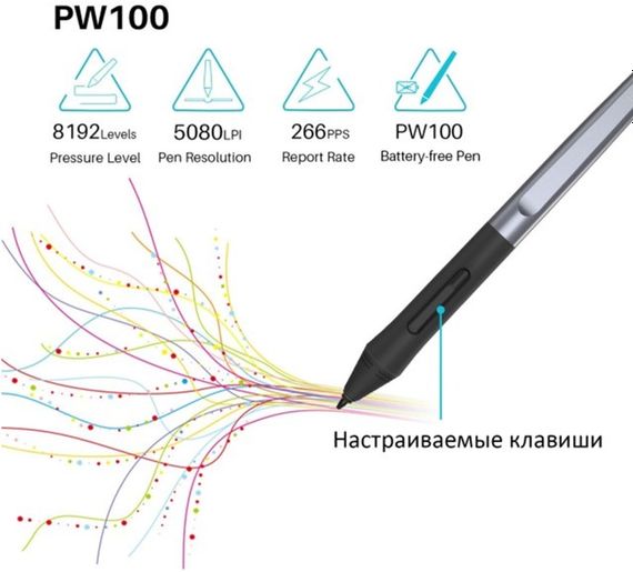 Графический планшет Huion HS64 ,Black (HS64) | Зображення 6