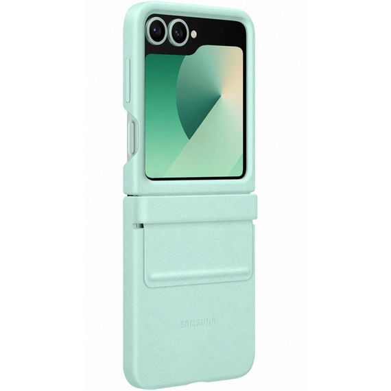Шкіряний чохол Leather Case (AAA) для Samsung Galaxy Z Flip6 Turquoise | Зображення 1