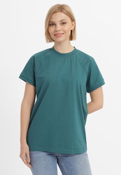 Футболка жіноча з рукавом-реглан зелена, 2XL