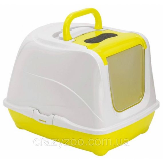 Закрытый туалет для котов Moderna Flip Cat с откидной крышкой желтый 50х39х37 см C230329 | Зображення 2