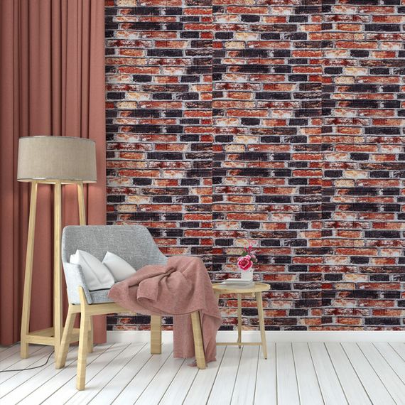 Декоративна 3D панель 700х770х5мм Сіро-синя Катеринославська цегла (048) SW-00000027 | Зображення 4
