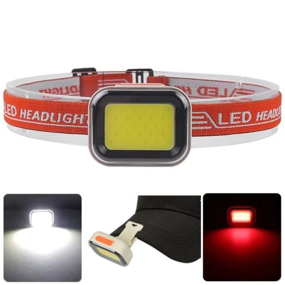 Налобний ліхтар зі зручним ремінцем для голови CY-2027-B-COB(white+red), Ліхтар на лоб потужний VZ-63 | Зображення 3