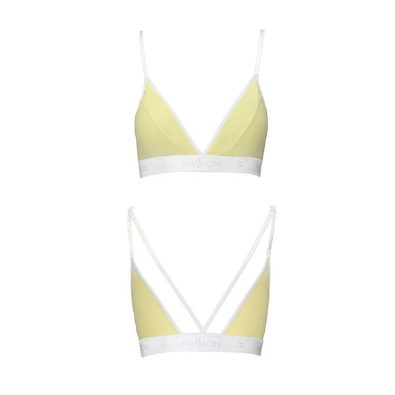 Спортивный топ с двойными бретелями Passion PS007 TOP XL, yellow | Зображення 3