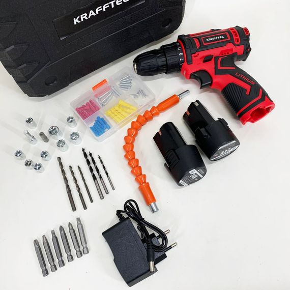 Акумуляторний шуруповерт із насадками KRAFFTEC 24V | Зображення 9