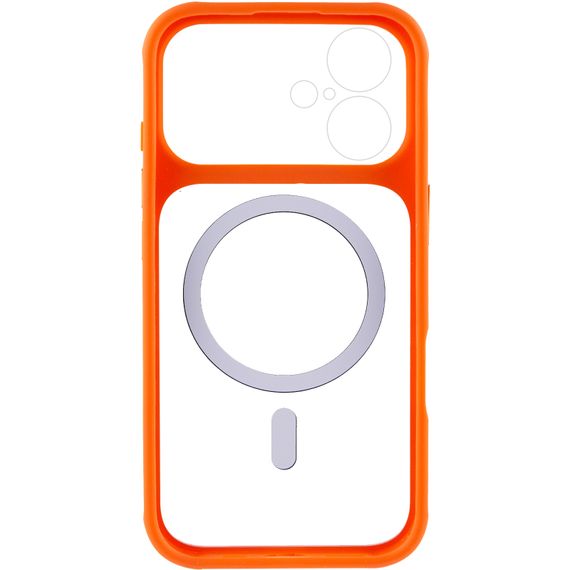 Чохол TPU+PC GETMAN Moon Clear with Magnetic Fit для Apple iPhone 17 (6.3") Orange | Зображення 2