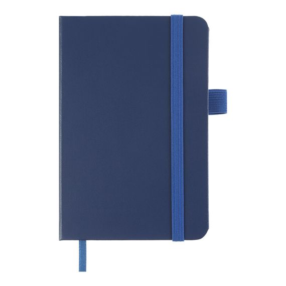 Книга записна ETALON 95*140 96л. BM.296160-02 BUROMAX клітка, обкладинка пок.шкіра, синій (4823078985774) | Зображення 1