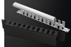Кабельный орг. MIRSAN горизонтальный  19&quot; 1U гребенка, RAL 9005 (MR.OKK1U19.01)