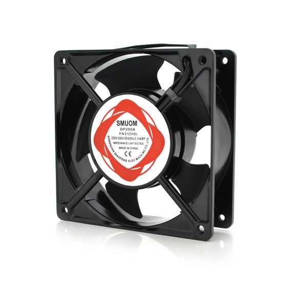 Кулер для охлаждения серверных БП SMUOM 12038 DC sleeve fan под пайку - 120 * 120 * 38мм, 220V, 2600б / мин, Q40