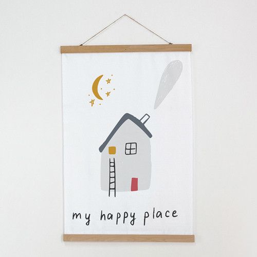 Тканинний постер на стіну My happy place 60х93 см (TPSR_22S026)