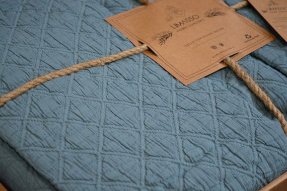 Покрывало с наволочками Limasso 240×260 см. Cambridge Бирюзовый | Зображення 2