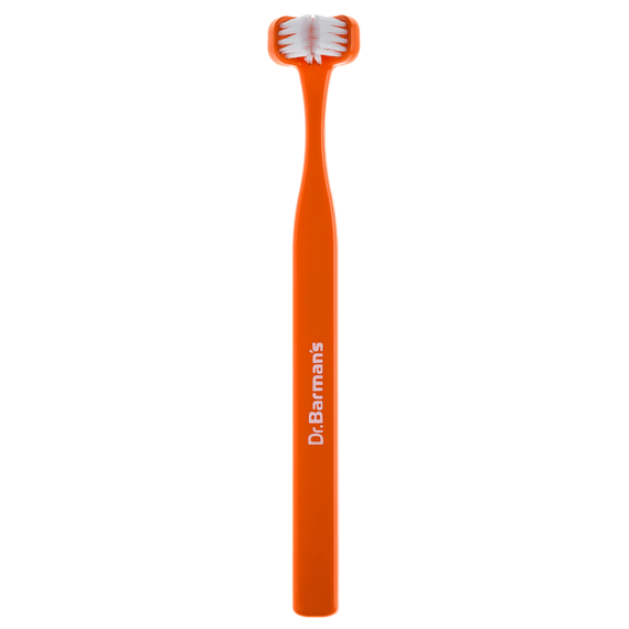 Тристороння зубна щітка Dr. Barman`s Superbrush, компактна, помаранчева