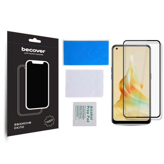 Скло захисне BeCover Oppo Reno8 T Black (709771) | Зображення 2