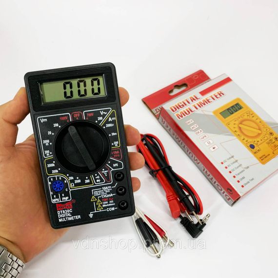 Тестер для електрика HAOYUE DT830C, Тестер напруги цифровий з функцією діодного тесту IY-56 | Зображення 3