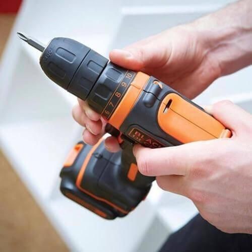 Дрель-шуруповерт аккумуляторная BLACK+DECKER BDCDD12K | Зображення 5