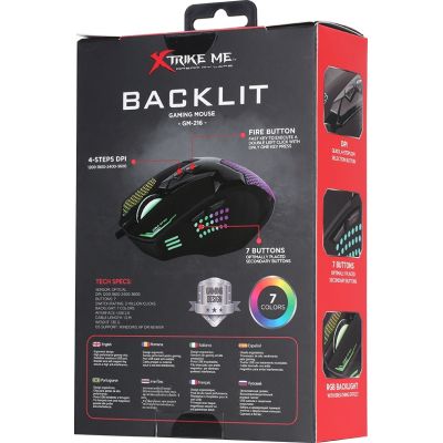 Мышка Xtrike ME GM-216 RGB USB Black (GM-216) | Зображення 4