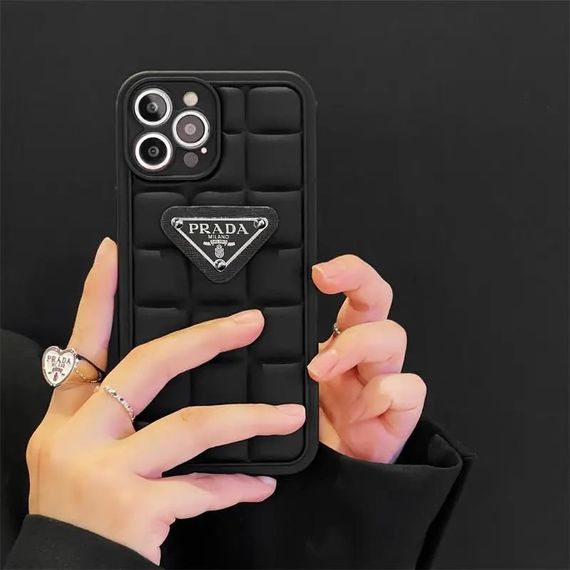 Силіконовий чохол з логотипом PRADA для iPhone 14 Pro Max колір Чорний | Зображення 3