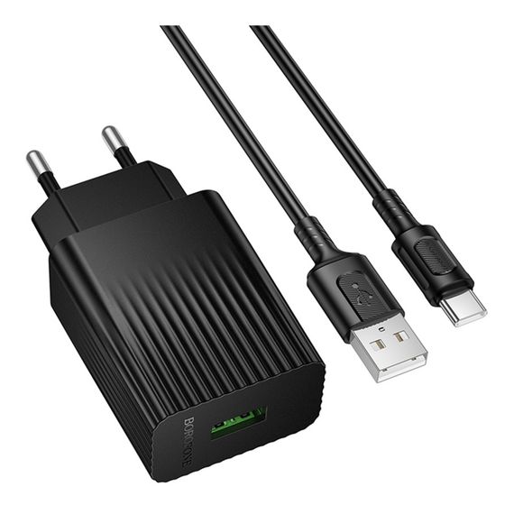 Сетевое Зарядное Устройство Borofone BAS72A 1USB QC 18W+USB to Type-C | Зображення 4