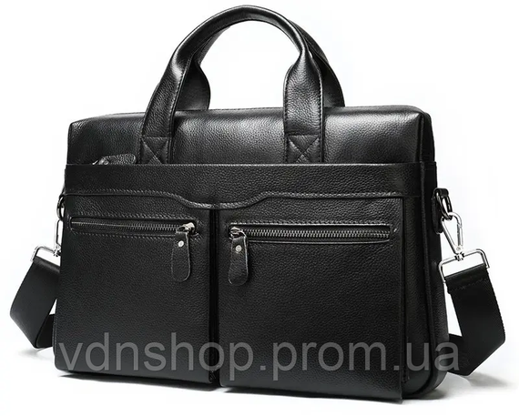 Мужская сумка для офиса 39x28×8, портфель папка для ноутбука и бумаг SK N76955 черный | Зображення 5