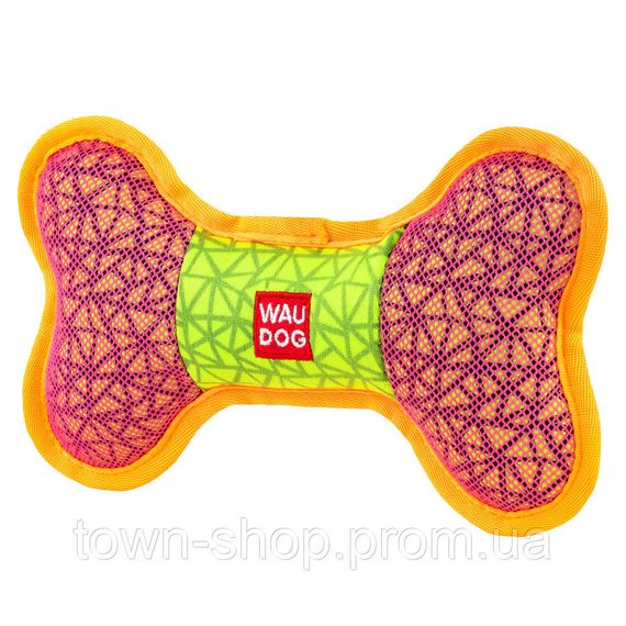 Игрушка для собак WAUDOG Fun, "Кость",  Ш 20 см, Дл 12 см розовый | Зображення 1