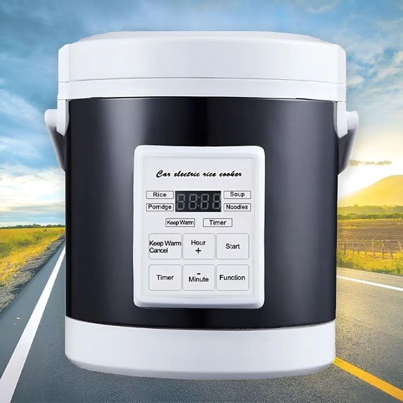 Автомобільна мультиварка 1 л, від прикурювача 12В/24В / Мультиварка в машину для далекобійника