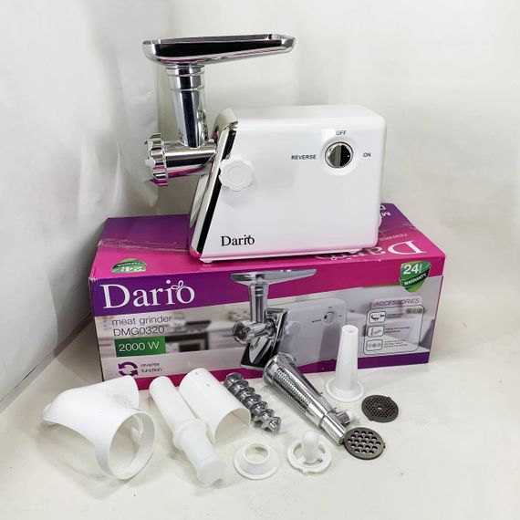 М'ясорубка електрична 2000 Вт Dario DMG0320. Колір: білий | Зображення 7