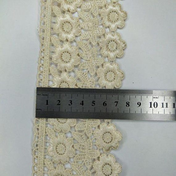 Кружево макраме  7,5см (20м) Цвет - Молочный (25-F1375E1-6) | Зображення 3