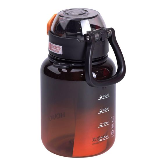 Бутылка для воды многоразовая 700 мл бутылочка с трубочкой для спорта и школы 16.5 см Синяя HP-14-32B | Зображення 2