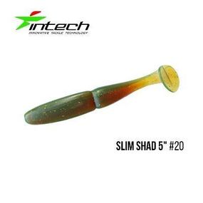 Силиконовая приманка, Съедобный силикон Intech Интеч Slim Shad 5" 5 шт #20