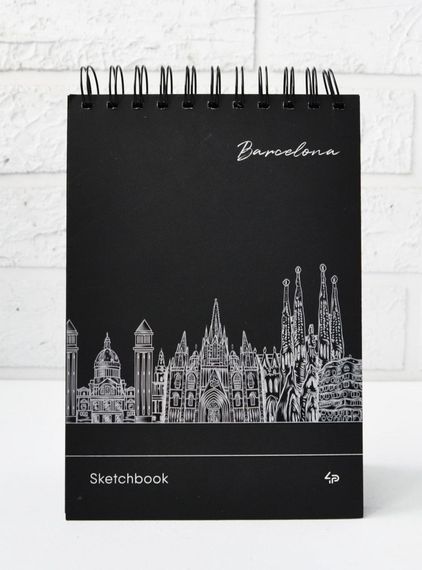 Скетчбук 4Profi Black sketch book Barcelona  А5 30 аркушів чорний папір 901449