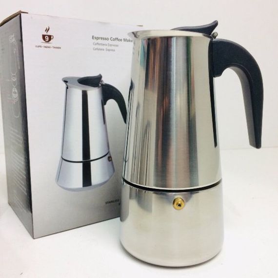 Гейзер 3 чашки UNIQUE UN-1903, Гейзерная кофеварка для электроплиты, Топ гейзерных кофеварок EB-33 | Зображення 8