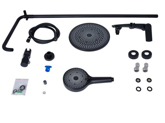 Душова система універсальна Qtap Slavonice Black Matt з виливом QTSLA111BLM45911 | Зображення 2