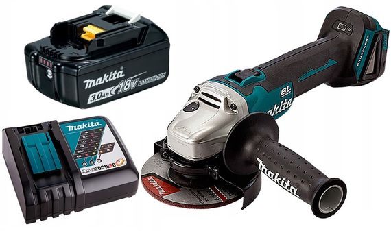 Шліфмашина кутова акумуляторна Makita DGA504BEO2 (125 мм, 8500 об/хв, BL, LXT)