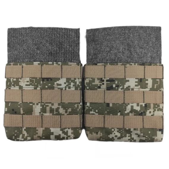 Комплект боковых бронеплит 4 класс 150х150 мм Miilux Protection 500 с подсумками MOLLE