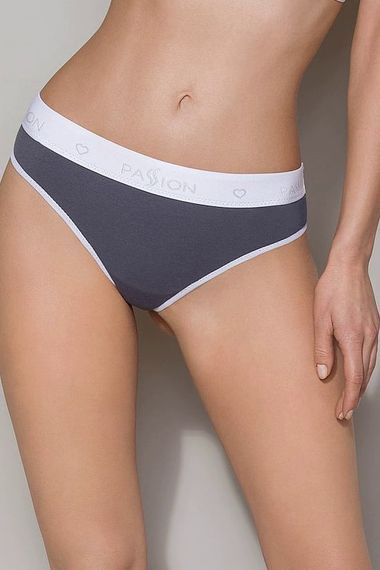 Спортивні бавовняні трусики-стринги Passion PS007 PANTIES, Темно-сірий, M, M | Зображення 6