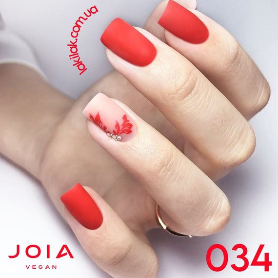 Гель-лак JOIA vegan 034 морковно-красный, 6 мл