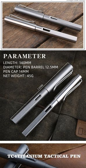 Перьевая-шариковая ручка Warhero Safari Titanium Alloy Полированная, 3522 | Зображення 2