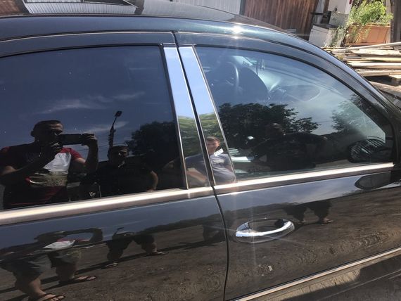Молдинги дверних стійок (6 шт, нерж) для Mercedes E-сlass W211 2002-2009 рр | Зображення 1