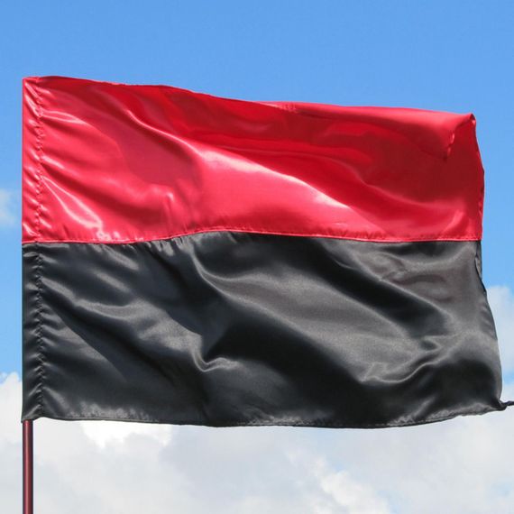 Прапор УПА з нейлону 135х90 см, Червоно-чорний / Український тканинний прапор